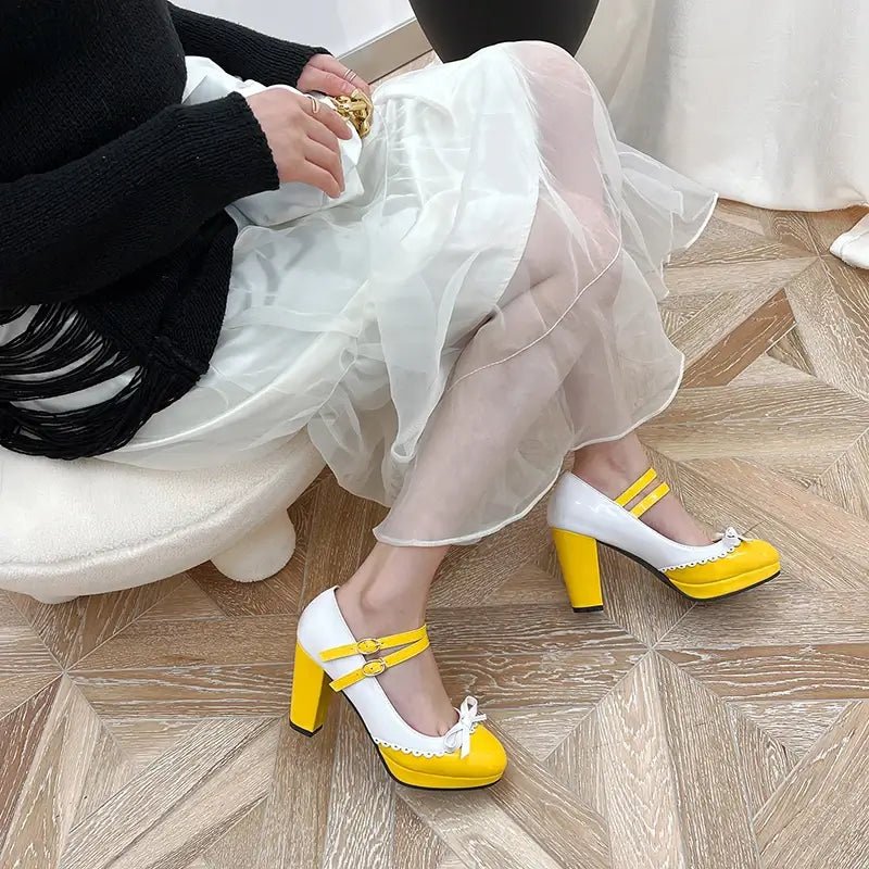 Années 40 Mary Jane Bicolore À Plateforme - Ma Penderie Vintage