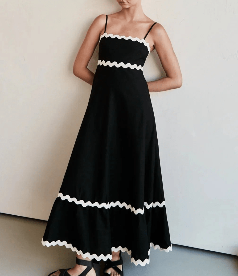 Années 60 Robe Longue Rétro Babydoll - Ma Penderie Vintage