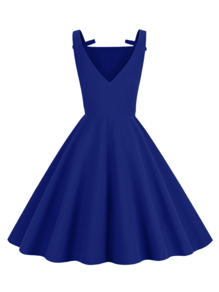 Années 50 Robe Swing Unie Vintage Sabrina - Ma Penderie Vintage