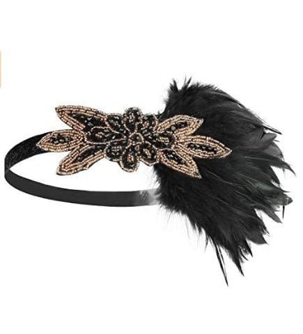 Années 20 Headband Charleston Paillettes et Plumes - Ma Penderie Vintage