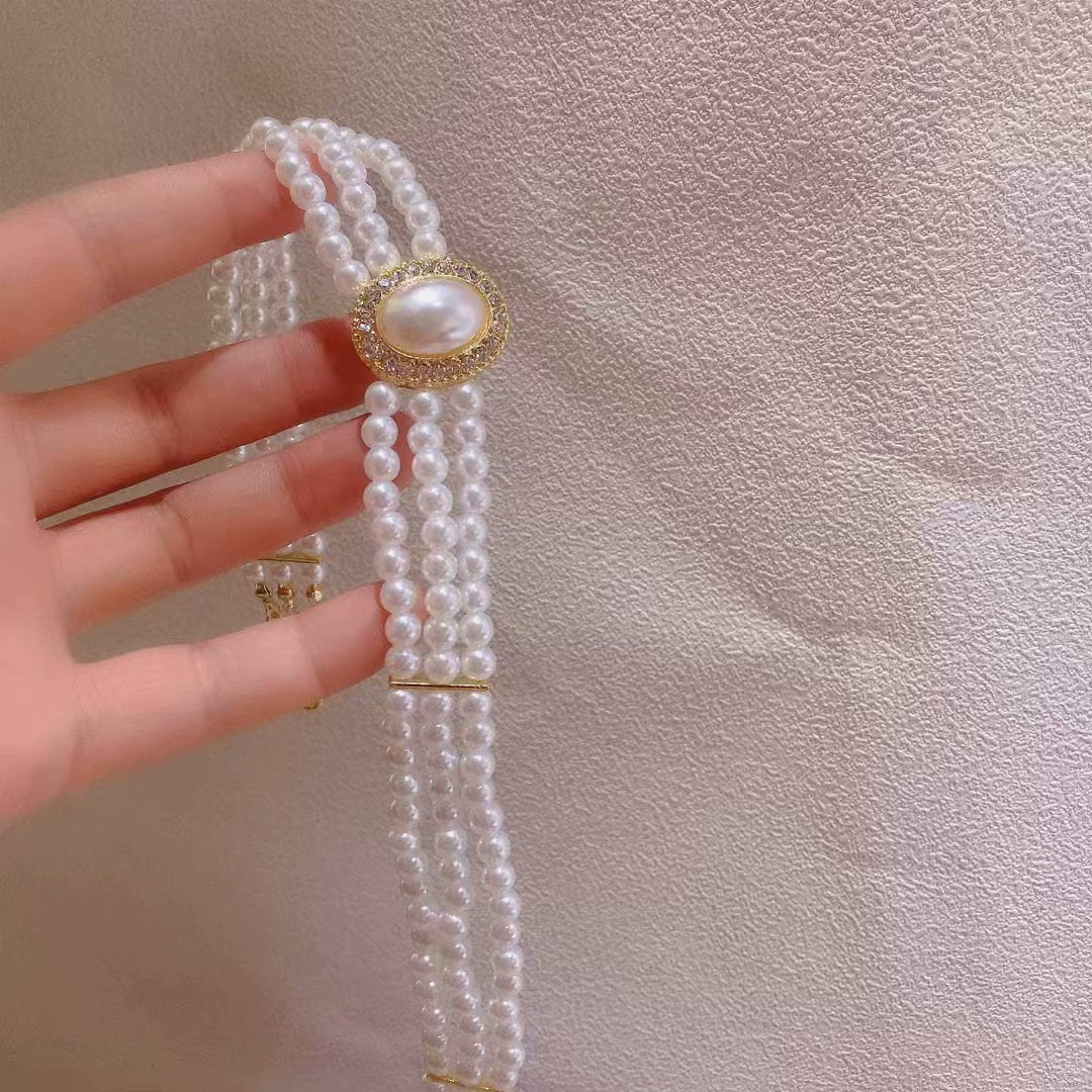 Années 80 Collier de Perles Ras De Cou Diana - Ma Penderie Vintage