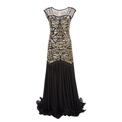 Années 30 Robe de Soirée Longue Sequins Gatsby - Ma Penderie Vintage