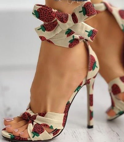 Années 50 Sandales Été Pin Up Imprimé Fruits - Ma Penderie Vintage