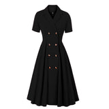 <tc>1940's</tc> Double Breasted Flared Dress