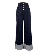 <tc>1940's</tc> Retro Raw Jeans <tc>Size</tc> High