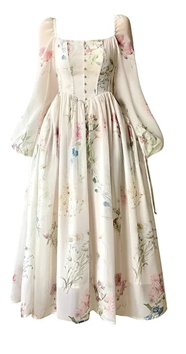 Années 60 Robe Midi Imprimée Provence Glamour - Ma Penderie Vintage