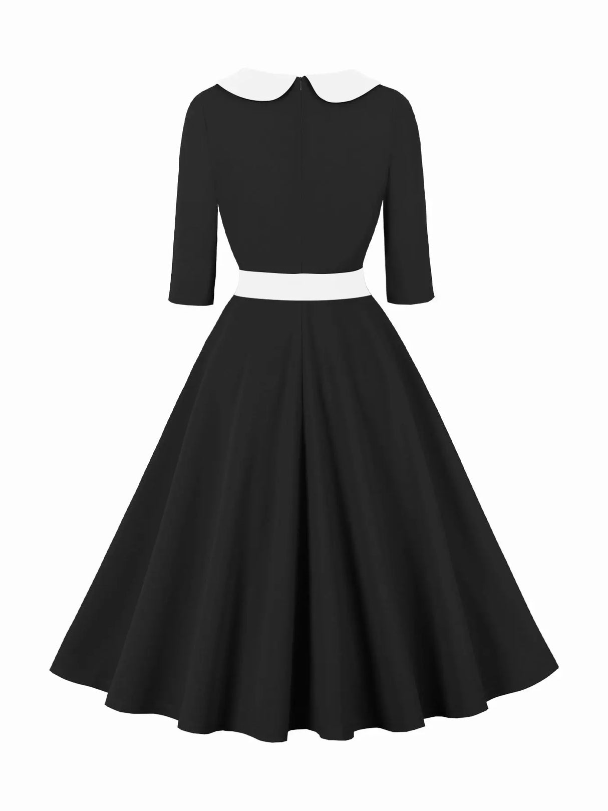 - <tc>1960's</tc> Two-tone Retro Trapeze Dress