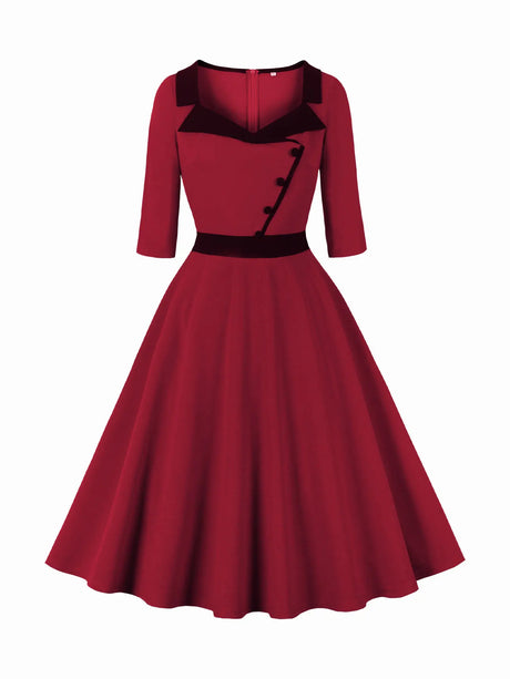 Années 60 Robe Cocktail Trapèze Rétro - Ma Penderie Vintage