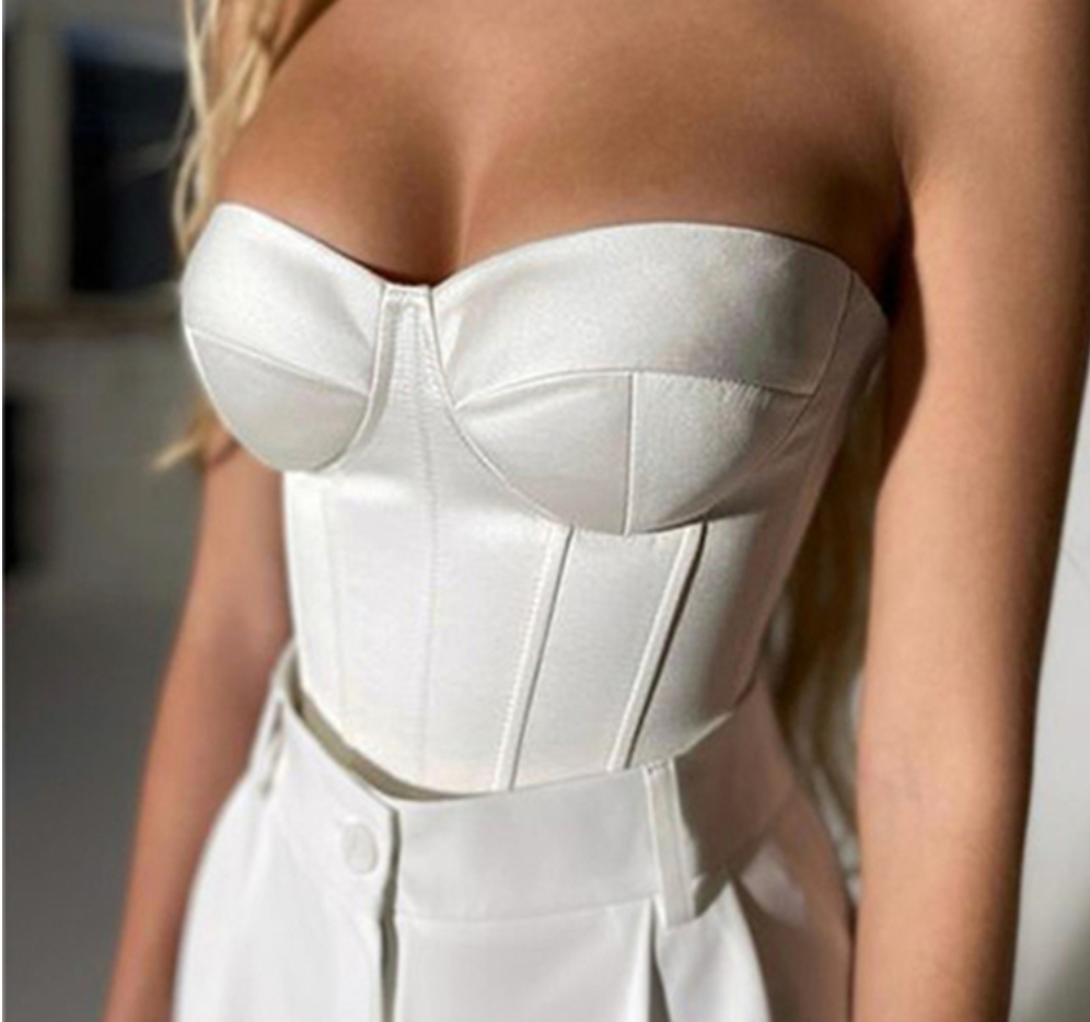 <tc>1980's</tc> Satin Pin Up Evening Bustier