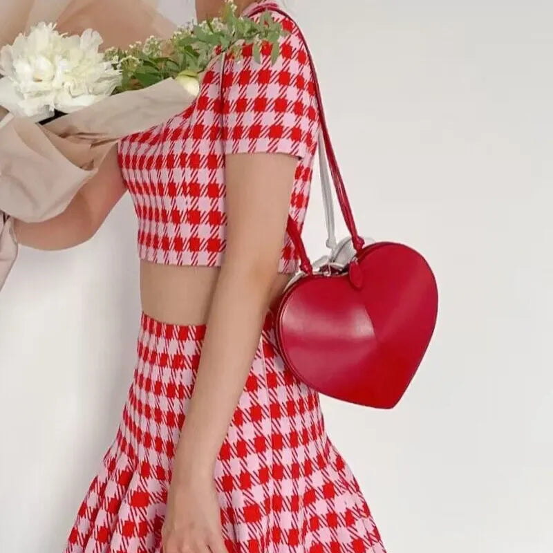 <tc>Años 60</tc> Bolso retro con forma de corazón