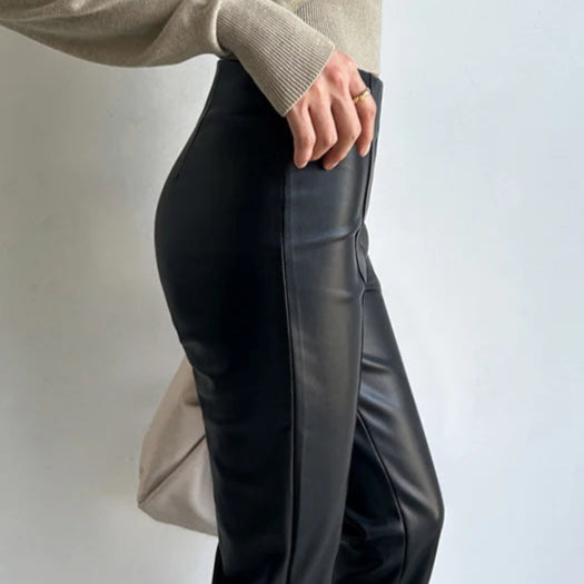 Années 80 Pantalon Capri Faux Cuir - Ma Penderie Vintage