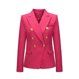 Années 80 Veste de Blazer Rétro Double Boutonnage