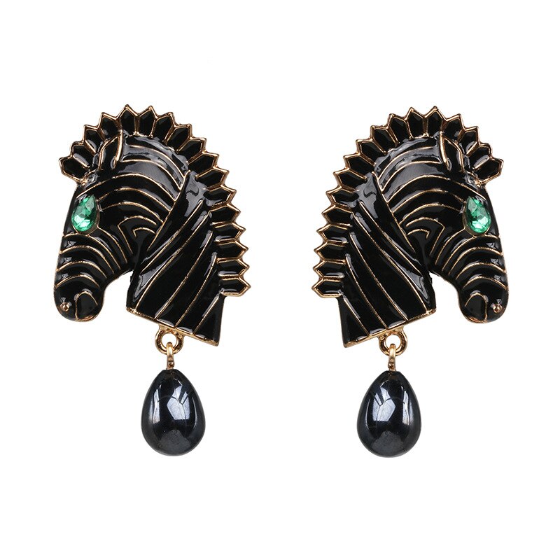 Années 70 Boucles d'Oreilles Safari Rétro