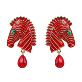 Années 70 Boucles d'Oreilles Safari Rétro