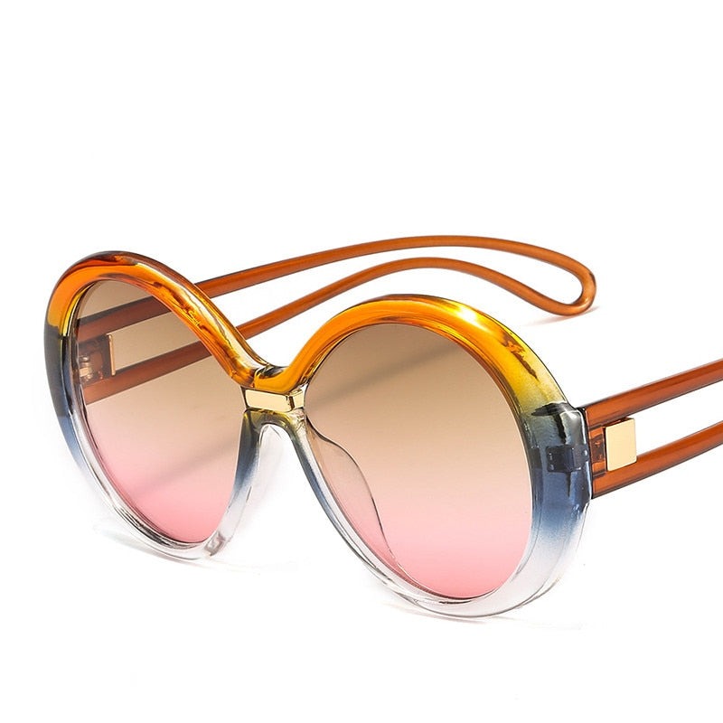 Années 70 Lunettes de Soleil Arrondies Verres Fumés