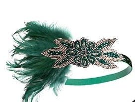 Années 20 Headband Charleston Paillettes et Plumes