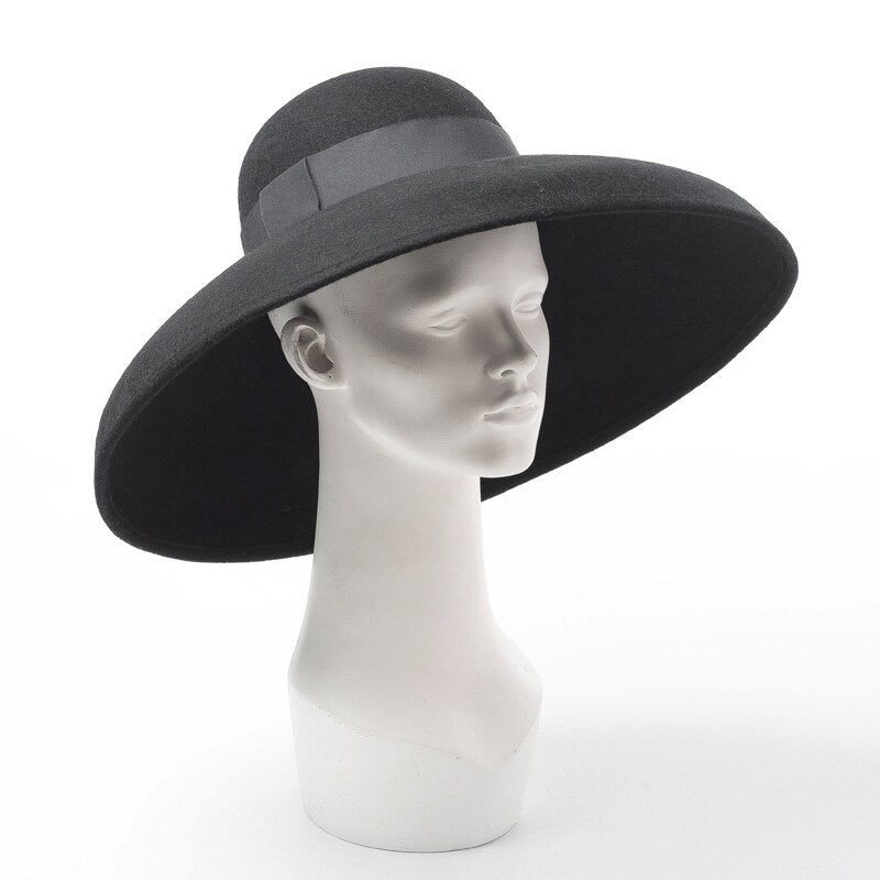 Années 60 Chapeau Laine Noir Audrey Hepburn