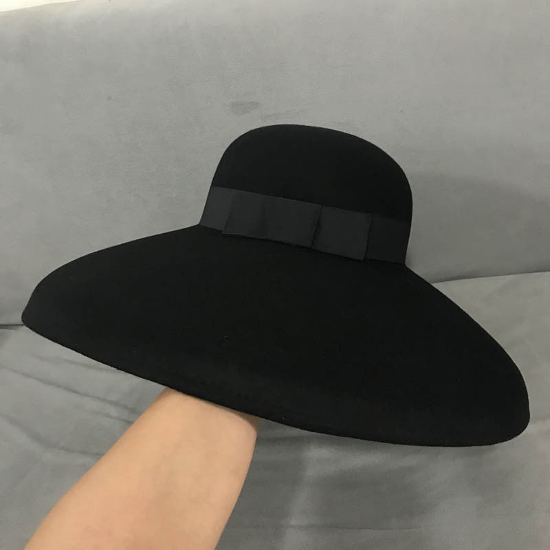 Années 60 Chapeau Laine Noir Audrey Hepburn