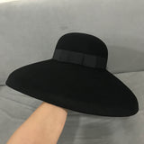 Années 60 Chapeau Laine Noir Audrey Hepburn