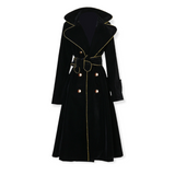 <tc>1970's</tc> Chic Double Breasted Velvet Coat