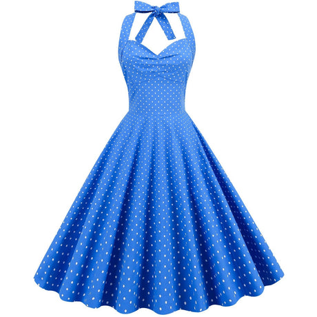 Années 50 Robe Trapèze Pin Up Imprimée À Pois - Ma Penderie Vintage