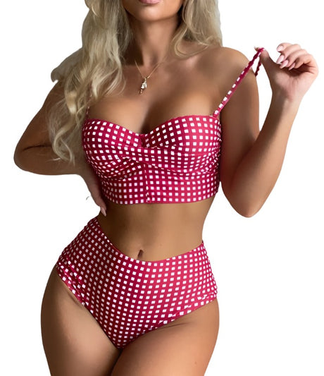 Années 60 Maillot De Bain Deux Pièces Vichy - Ma Penderie Vintage