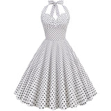 <tc>1950's</tc> Polka Dot Print Pin Up Trapeze Dress