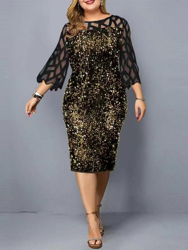 Années 20 Robe Charleston Grande Taille Paillettes