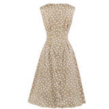 Années 40 Robe Midi À Pois Vintage Glamour - Ma Penderie Vintage