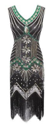 <tc>1920's</tc> Retro Sequin Evening Dress The Great Gatsby