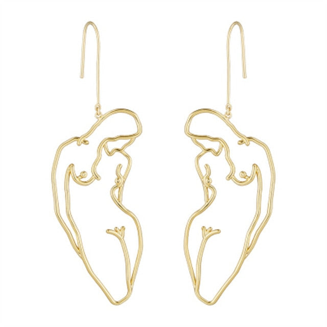 <tc>Años 60</tc> Pendientes cuerpo Picasso