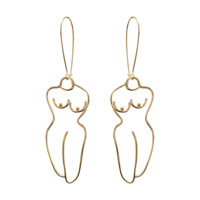 <tc>Años 60</tc> Pendientes cuerpo Picasso