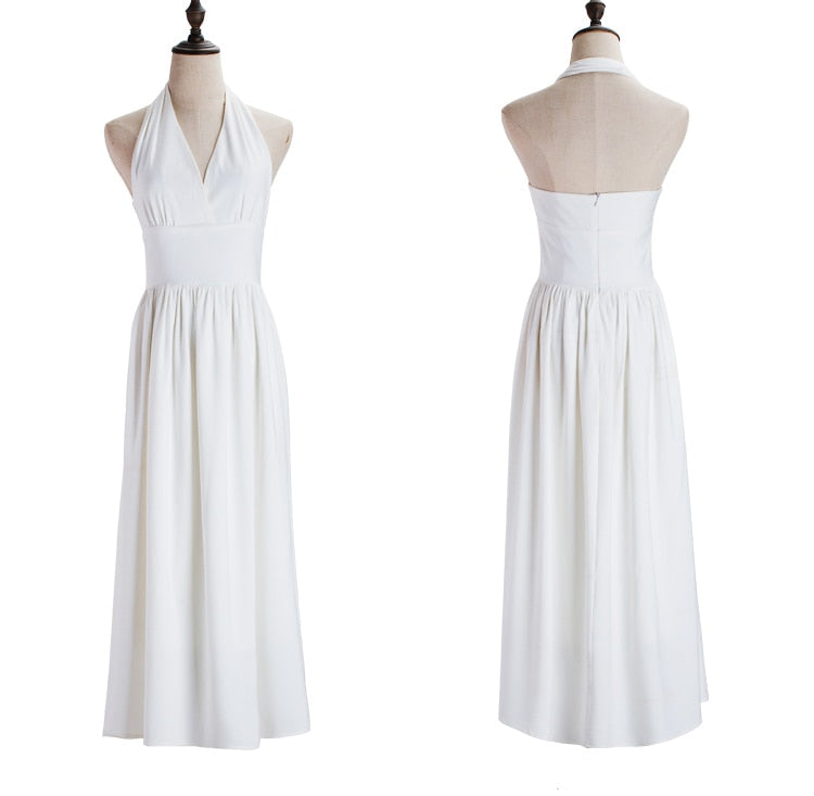 Années 50 La Robe Dos Nu Marilyn Monroe Blanche - Ma Penderie Vintage