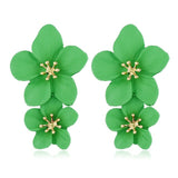 <tc>Años 60</tc> Pendientes de flores colgantes retro