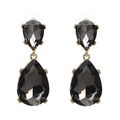 Années 50 Boucles d'Oreilles Rétro Strass Monaco - Ma Penderie Vintage